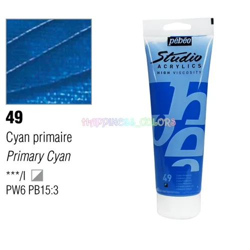 Studio Acrylic 100 Ml - Opaque Primary Cyan - 49