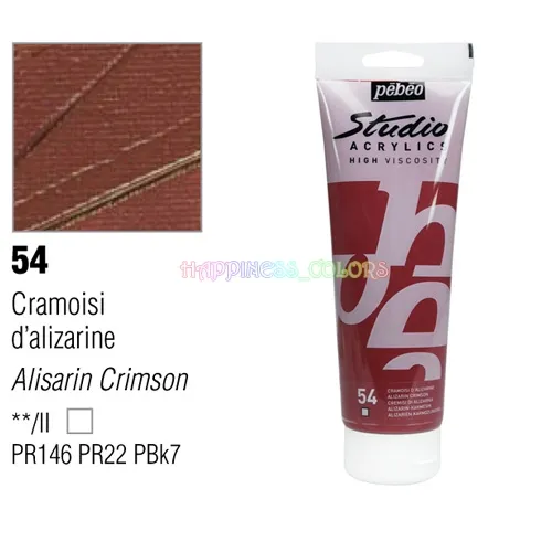 Studio Acrylic 100 Ml - Alisarin Crimson - 54