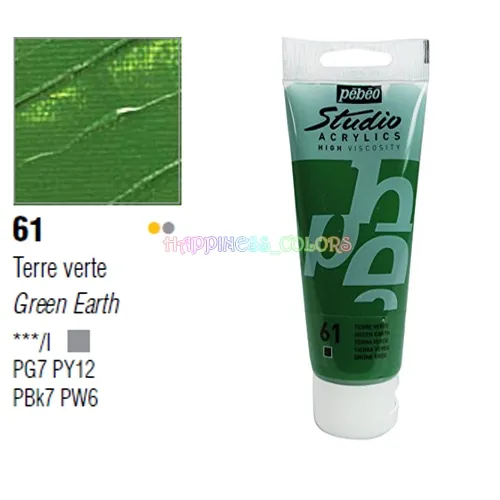 Studio Acrylic 100 Ml - Green Earth - 61