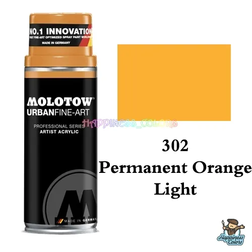 UFA Artist Acrylic Spray 400ML - Permanent Orange Light
