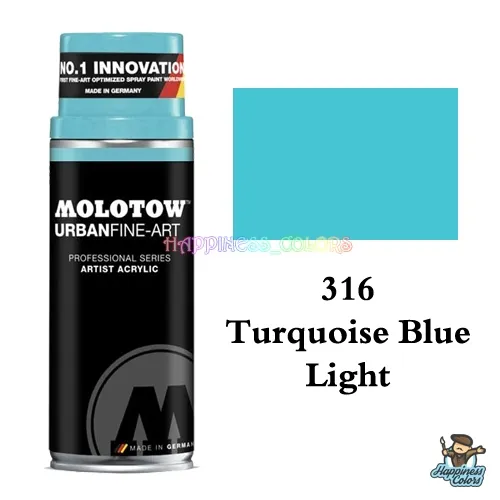 UFA Artist Acrylic Spray 400ML - Turquoise Blue Light 