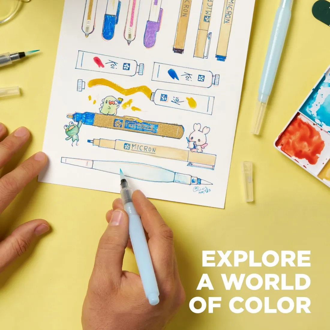 ألوان ساكورا كوي المائية