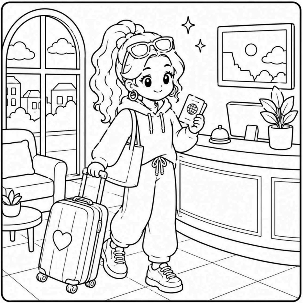 كتاب التلوين Vacation Girl Era