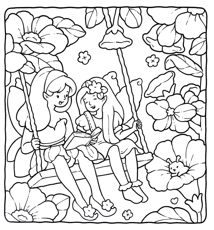 كتاب التلوين Cozy Fairies