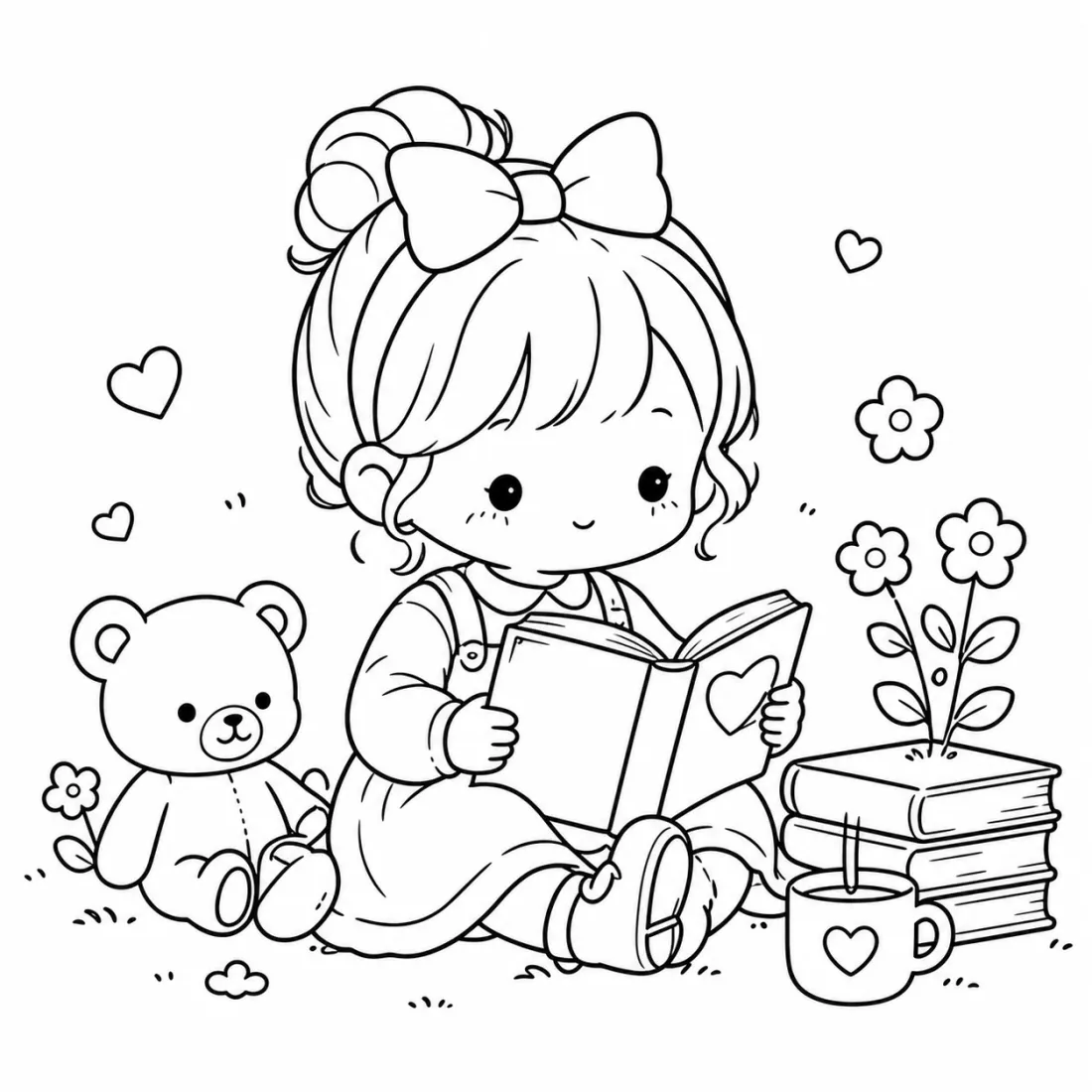 كتاب التلوين: البنت الصغيرة