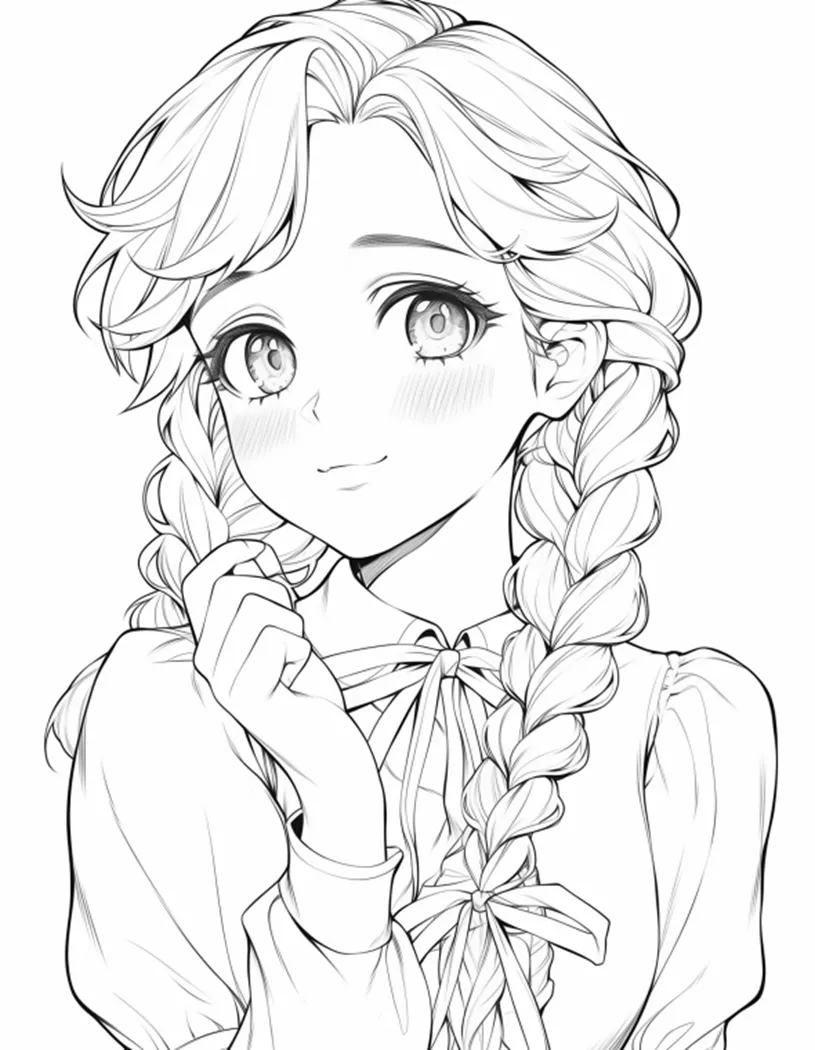 كتاب التلوين Anime Girl