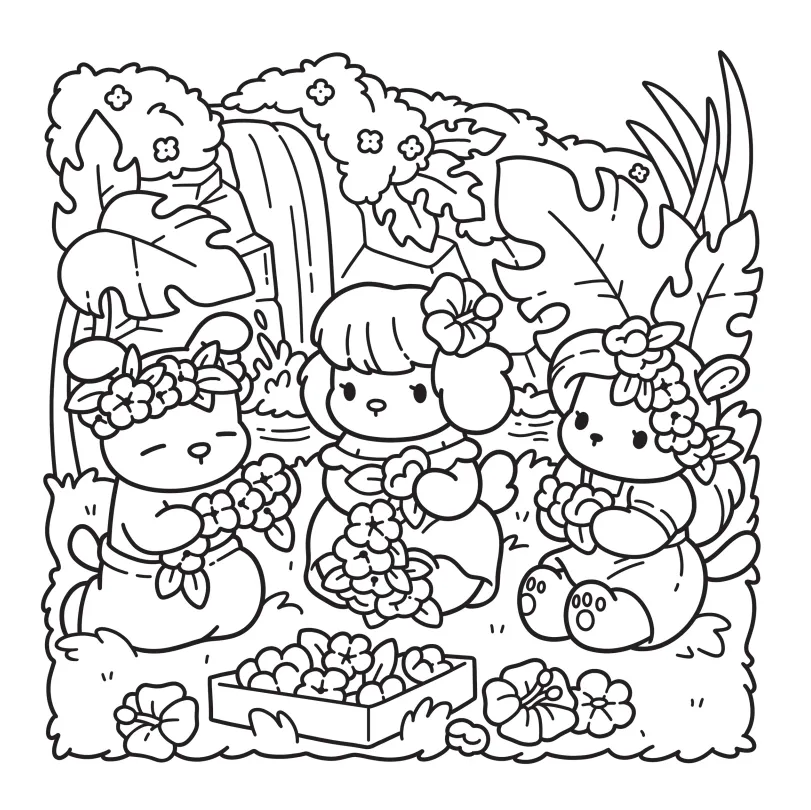 كتاب التلوين Cozy Hawaii