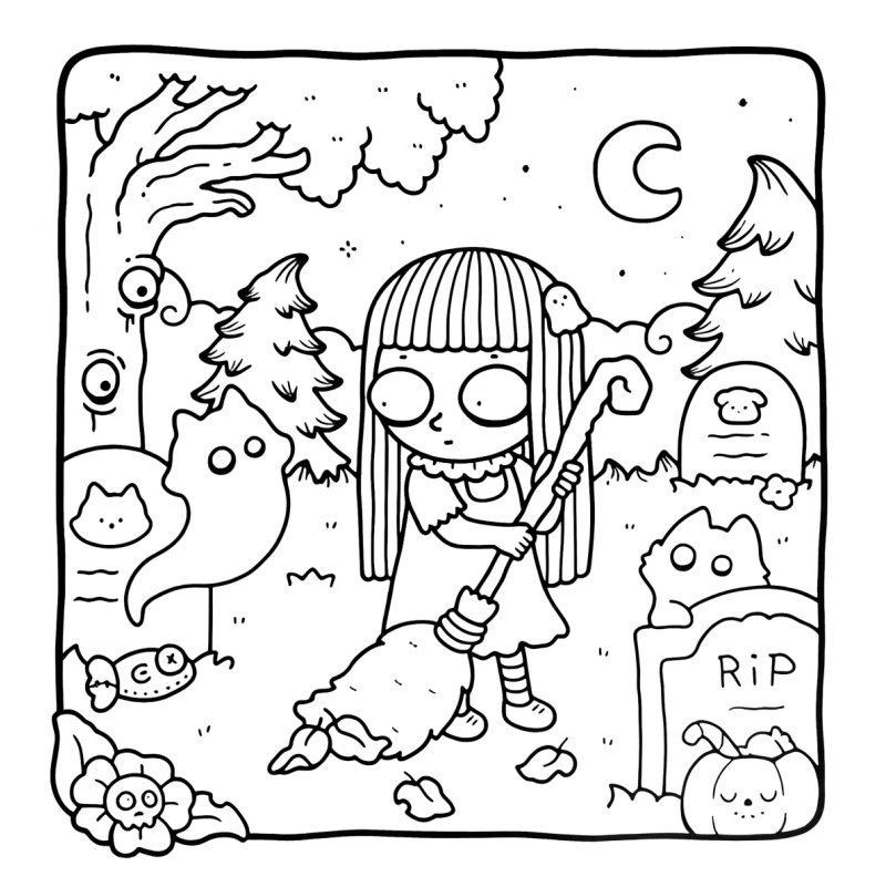 كتاب التلوين Spooky Girl